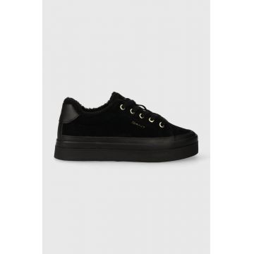 Gant sneakers din piele intoarsă Avona culoarea negru, 27533155.G00