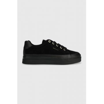 Gant sneakers din piele intoarsă Avona culoarea negru, 27533321.G00