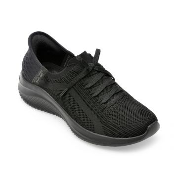 Pantofi SKECHERS negri, ULTRA FLEX 3, din material textil