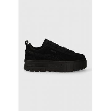 Puma sneakers din piele intoarsă Mayze Reclaim Suede Wns culoarea negru
