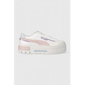 Puma sneakers Mayze Crashed Wns culoarea alb 392495