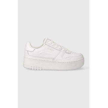 Fila sneakers din piele FXVENTUNO PLATFORM culoarea alb