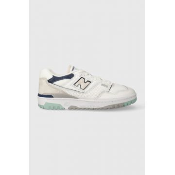 New Balance sneakers din piele BB550WCA culoarea alb