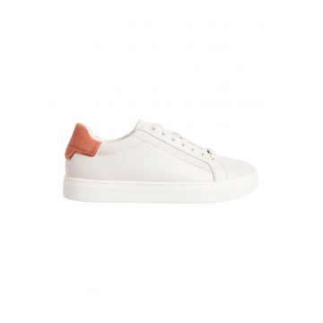 Pantofi sport de piele cu garnituri de piele intoarsa