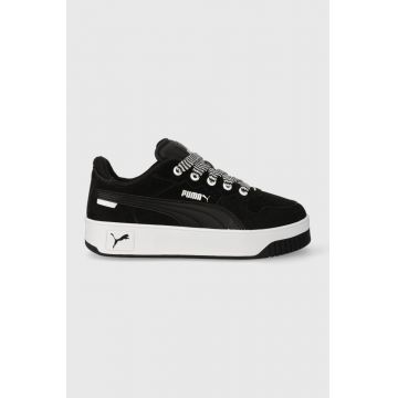 Puma sneakers din piele intoarsă Carina Street Thick Laces culoarea negru