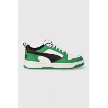 Puma sneakers pentru copii Rebound V6 Lo Jr culoarea verde