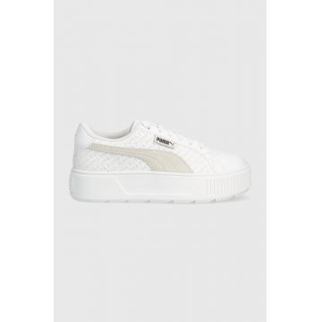 Puma sneakers din piele Karmen Logobsession culoarea alb