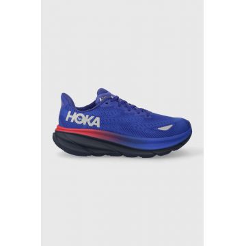 Hoka pantofi de alergat Clifton 9 GTX culoarea albastru marin