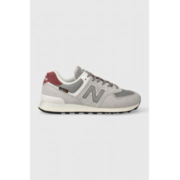 New Balance sneakers din piele întoarsă U574KBR culoarea gri