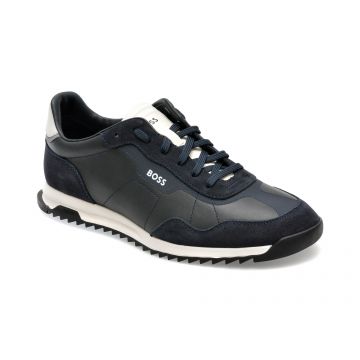 Pantofi BOSS bleumarin, 4036, din piele naturala
