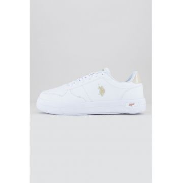 Pantofi sport de piele ecologica - Alb