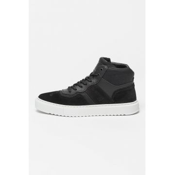 Pantofi sport high-top cu garnituri de piele intoarsa Rocup