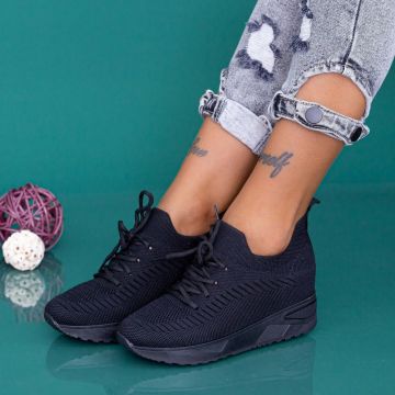 Pantofi Sport Dama cu Platforma KDN19 Negru | Mei