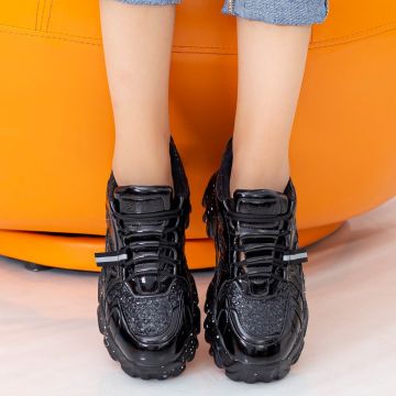 Pantofi Sport Dama cu Platforma NX98 Black | Mei