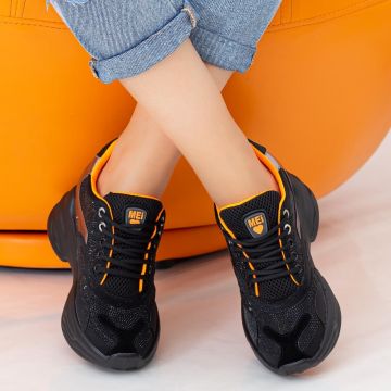 Pantofi Sport Dama cu Platforma SZ231 Black-Orange | Mei