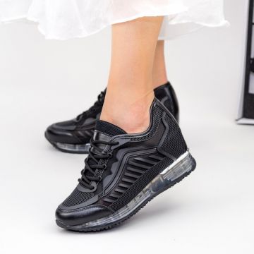 Pantofi Sport Dama cu Platforma SZ257 Black | Mei