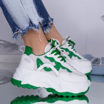 Pantofi Sport Dama cu Platforma WL239 Verde | Mei