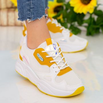 Pantofi Sport Dama cu Platforma X2898 Yellow | Se7en