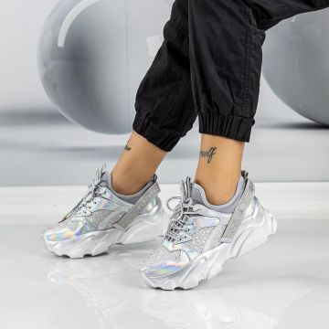 Pantofi Sport Dama SZ312 Argintiu | Mei