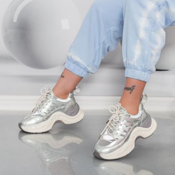 Pantofi Sport Dama SZ323 Argintiu | Mei