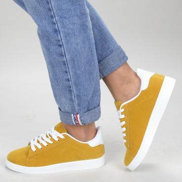 Pantofi Sport Dama YKQ117 Yellow-White | Mei