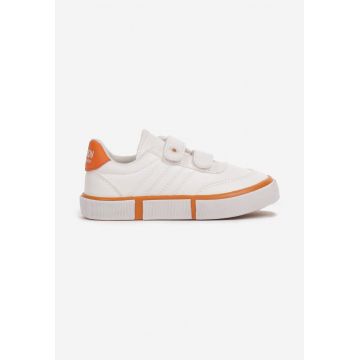 Pantofi sport Alb cu portocaliu