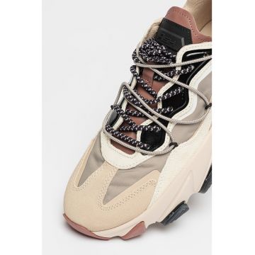 Pantofi sport cu insertii de piele intoarsa si piele Extra