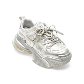 Pantofi GRYXX argintii, 897, din piele naturala
