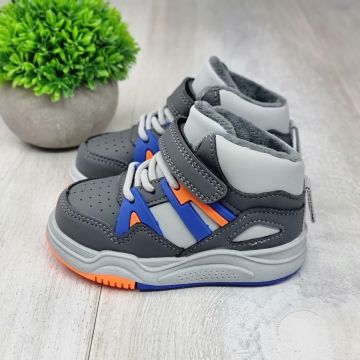 Sneakersi Baiat Gri Cu Arici Brabus