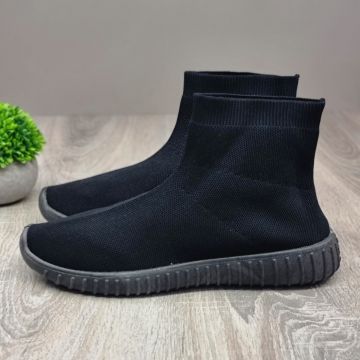 Sneakersi Barbat Negri Cu Elastic Dámaso