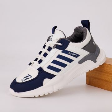 Adidasi Alb/Bleumarin Cu Siret Takko