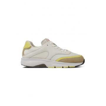 Pantofi sport cu insertii de piele intoarsa contrastante