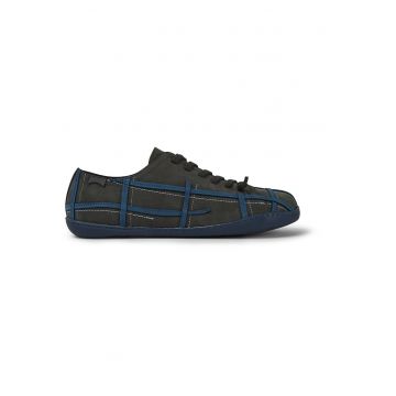 Pantofi casual de piele cu garnituri contrastante Twins - Gri inchis