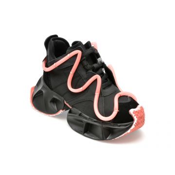 Pantofi EPICA negri, 676611, din piele naturala