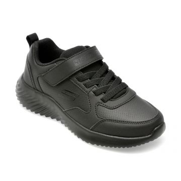 Pantofi SKECHERS negri, BOUNDER-POWER STUDY, din piele ecologica