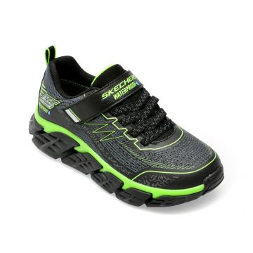 Pantofi SKECHERS negri, TECH-GRIP, din material textil