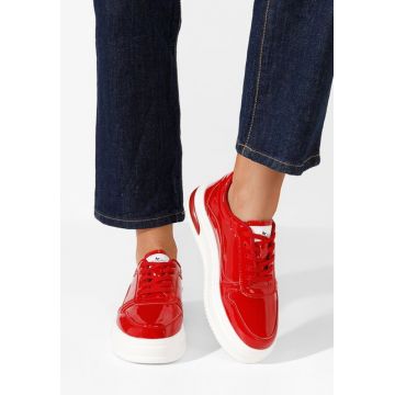 Sneakers dama piele Issey rosii