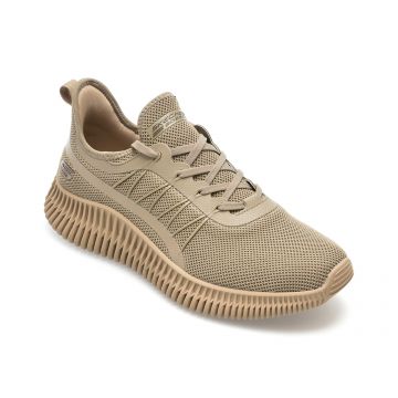 Pantofi SKECHERS gri, BOBS GEO, din material textil