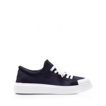 Sneakers bărbati din piele naturală, Leofex - Paul blue strech velur