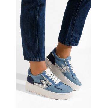 Sneakers cu platformă Nadine albastri