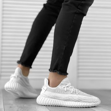 Adidasi barbati casual albi 10482 E