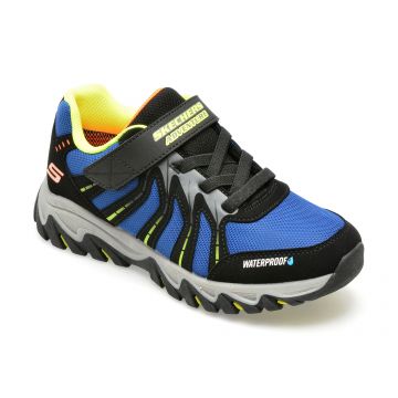 Pantofi SKECHERS albastri, RUGGED RANGER-HYDR, din piele ecologica