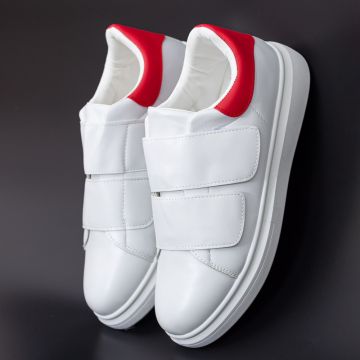 Pantofi Sport Barbati B83 White-Red | DCF68