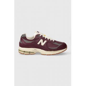 New Balance sneakers din piele 2002 culoarea bordo