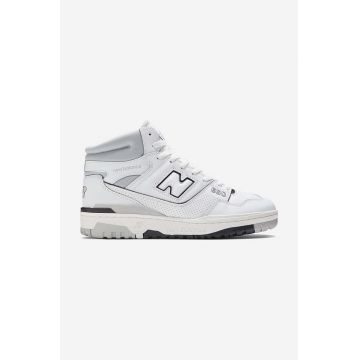 New Balance sneakers din piele BB650RWC culoarea alb BB650RWC-RWC
