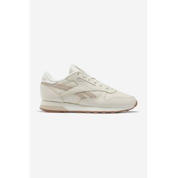 Reebok Classic sneakers din piele Leather culoarea bej, HQ2233 HQ2233-cream