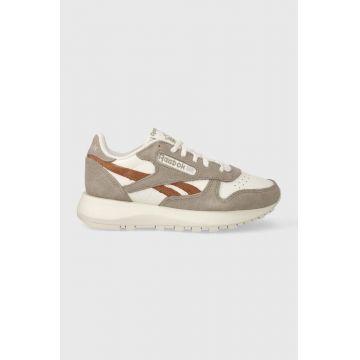 Reebok sneakers din piele Classic Leather culoarea bej