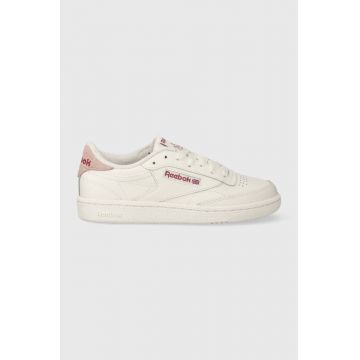 Reebok sneakers din piele Club C 85 culoarea bej